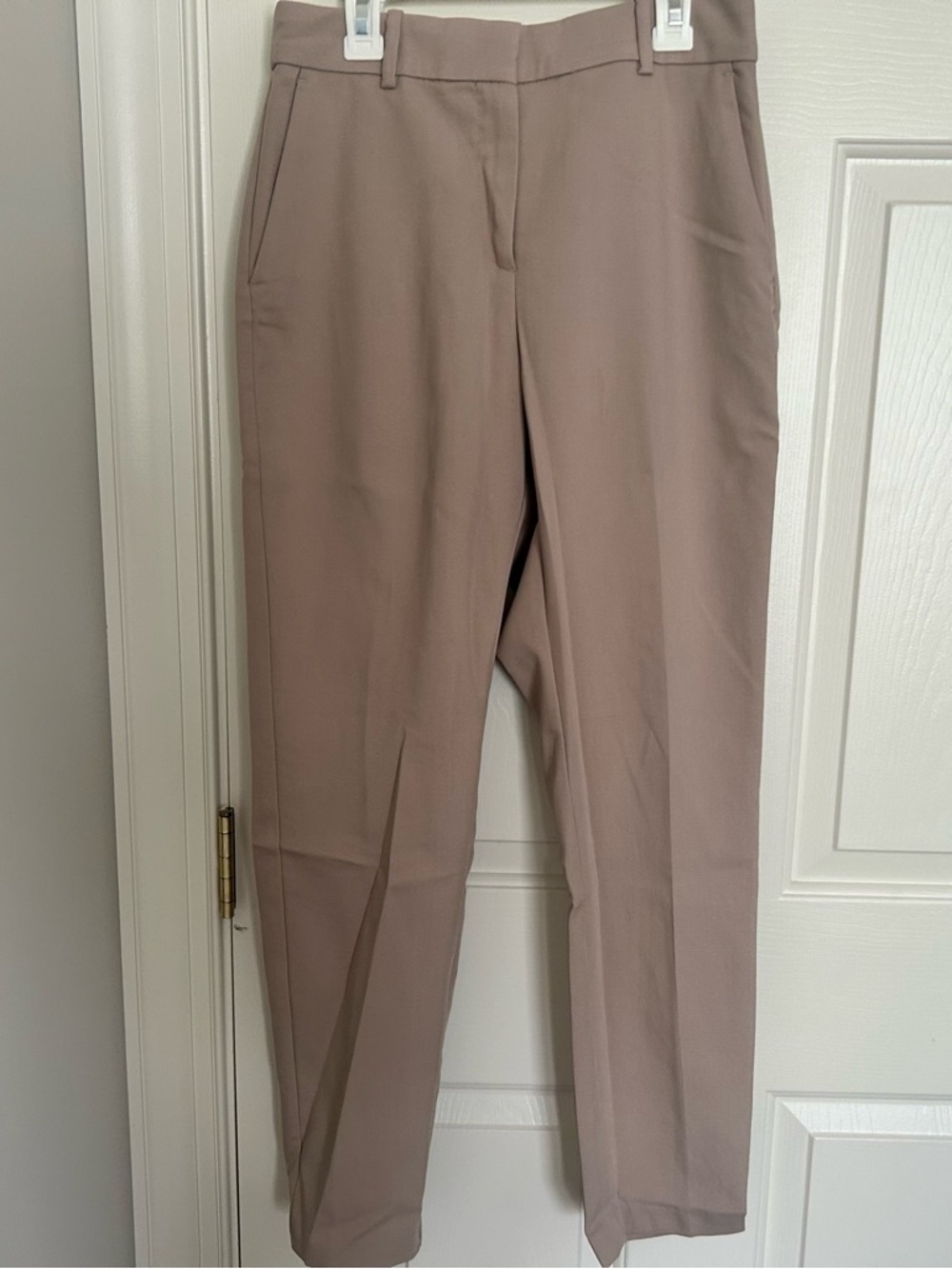 H&M Straight Leg Pants in Mauve Taupe